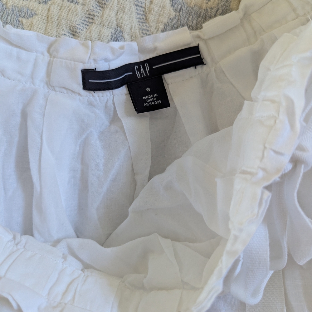 GAP White Embroidered Eyelet Skirt - Picture 5 of 8